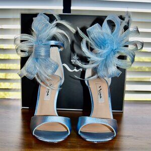 Nina Daciana Light Blue Dress 4" Stiletto Heel Size 7